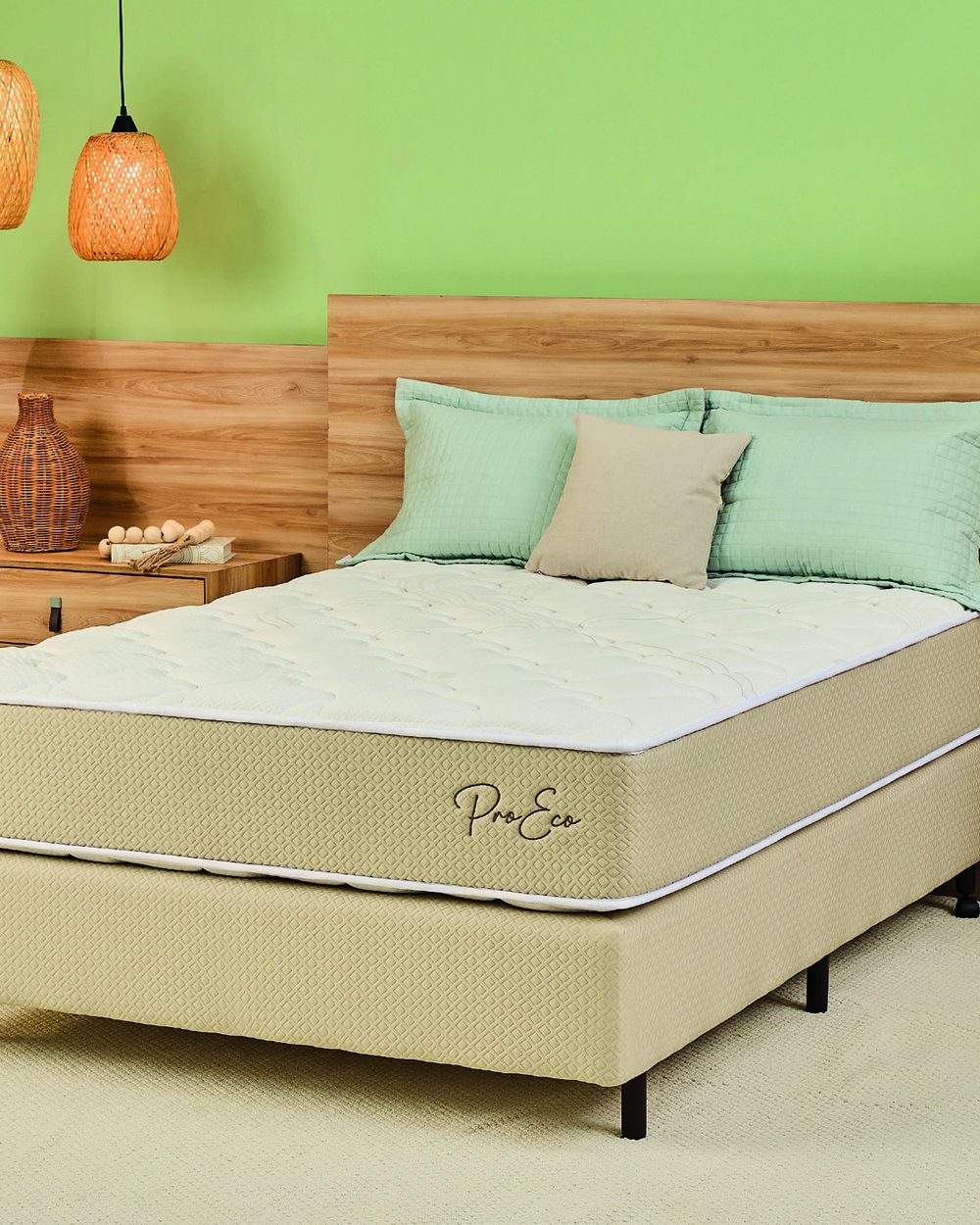 Colchão Pro Eco, da Linha Eco Prorelax, em quarto de casal